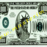 Доллар, под форму прямоугольник, водорастворимая бумага, 1 лист 