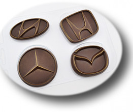 Авто эмблемы 2, форма для шоколада пластиковая