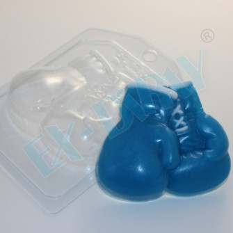 Боксерские перчатки, форма для мыла пластиковая