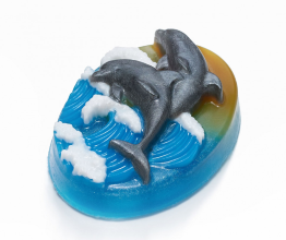 Дельфины на волнах (ам), форма пластиковая