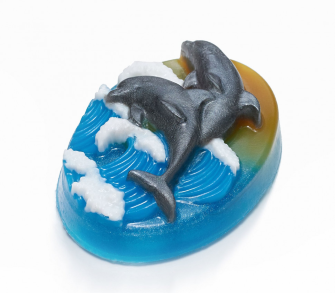 Дельфины на волнах (ам), форма пластиковая