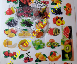 Картинки фруктов, под форму Банка варенья, водорастворимая бумага, 1 лист.