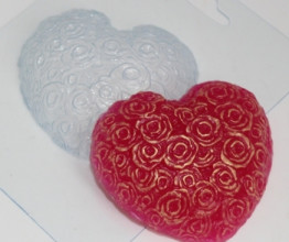Сердце из роз, форма пластиковая