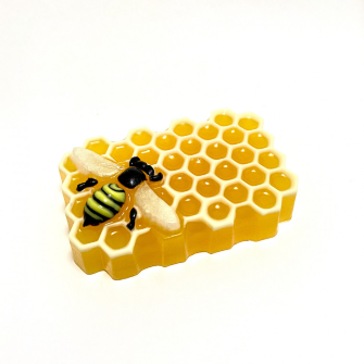 Маленькая пчелка на сотах (ам), форма пластиковая