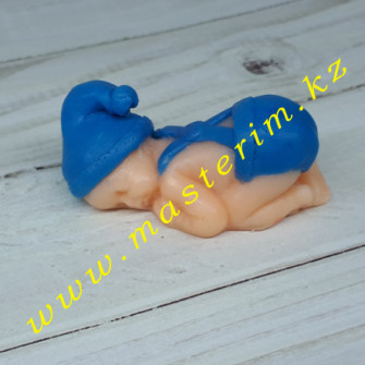 Малыш в шапке, форма силиконовая
