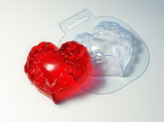 Крылатое сердце, форма пластиковая
